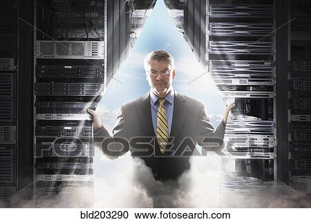 Caucasian businessman pulling back curtain to clouds View Large Photo Image Stock Image - Caucasian businessman pulling back curtain to clouds. Fotosearch
