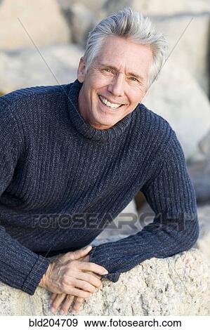 Stock Photo - Caucasian man smiling. Fotosearch