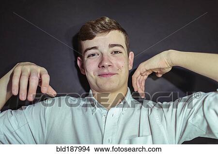 Caucasian teenage boy smiling View Large Photo Image Picture - Caucasian teenage boy smiling. Fotosearch