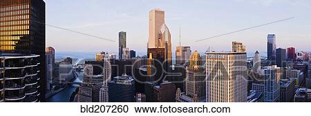 Chicago Cityscape Skyline View Large Photo Image Stock Image - Chicago Cityscape Skyline. Fotosearch