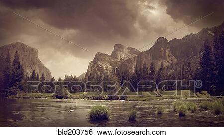 Cliffs overlooking rural landscape, Yosemite, California, United States View Large Photo Image Stock Photograph - Cliffs overlooking rural landscape, Yosemite, California, United States. Fotosearch