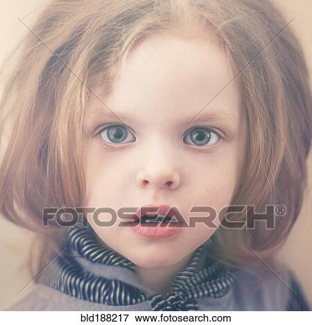 Close up of Caucasian girl with surprised expression View Large Photo Image Stock Photo - Close up of Caucasian girl with surprised expression. Fotosearch