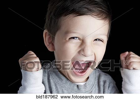 Close up of Hispanic boy cheering View Large Photo Image Stock Image - Close up of Hispanic boy cheering. Fotosearch