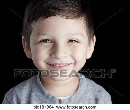 Picture - Close up of Hispanic boy smiling. Fotosearch