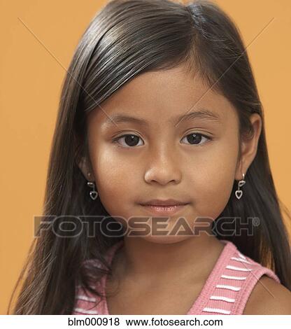 Close up of Hispanic girl View Large Photo Image Stock Photo - Close up of Hispanic girl. Fotosearch
