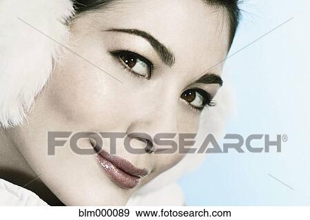 Close up of Mixed Race woman smiling View Large Photo Image Stock Photo - Close up of Mixed Race woman smiling. Fotosearch
