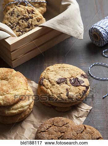 Close up of variety of cookies View Large Photo Image Stock Photo - Close up of variety of cookies. Fotosearch