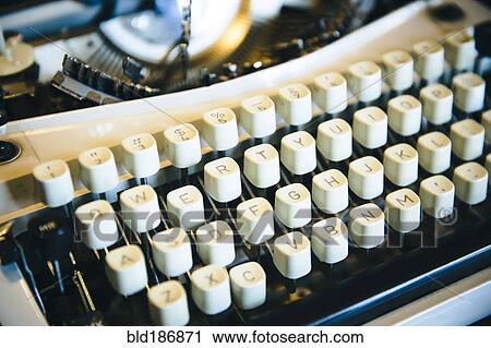 Stock Image - Close up of vintage typewriter keys. Fotosearch