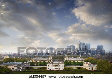 Stock Photo - Clouds over Greenwich Park, London, United Kingdom. Fotosearch