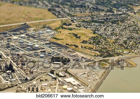 Stock Photo - Coastal Industry and Community. Fotosearch