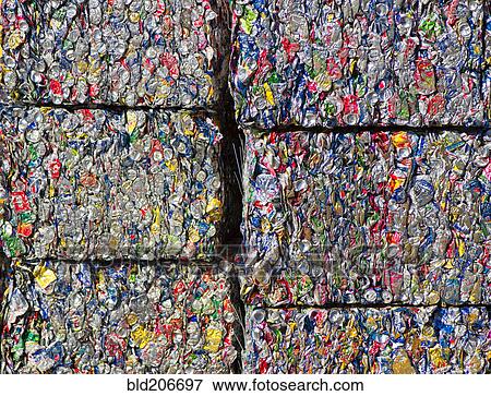 Compacted squares of recycling View Large Photo Image Stock Photo - Compacted squares of recycling. Fotosearch