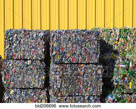 Compacted squares of recycling View Large Photo Image Stock Photograph - Compacted squares of recycling. Fotosearch