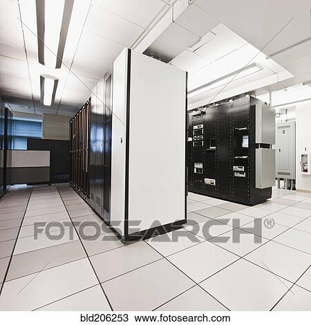 Stock Image - Computer servers in server room. Fotosearch