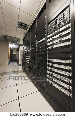 Stock Photo - Computer servers in server room. Fotosearch