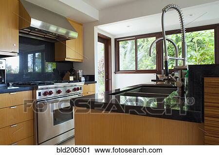 Stock Image - Contemporary Kitchen Interior. Fotosearch