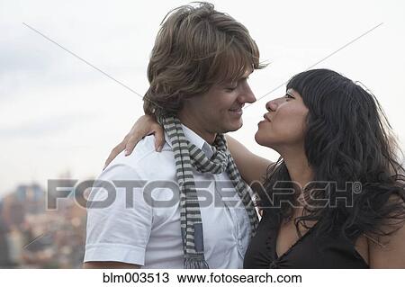 Stock Image - Couple about to kiss. Fotosearch