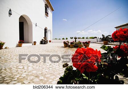 Picture - Courtyard of Hotel. Fotosearch