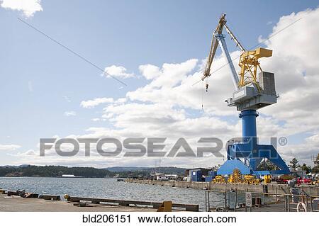 Stock Image - Crane at Shipyard. Fotosearch