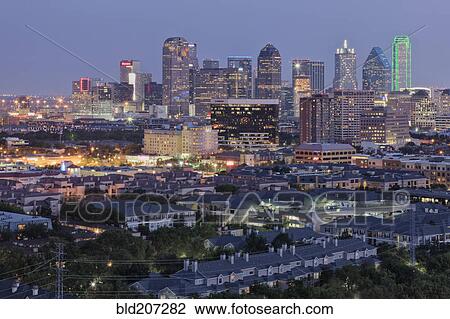 Dallas Neighborhood in the Evening View Large Photo Image Stock Image - Dallas Neighborhood in the Evening. Fotosearch