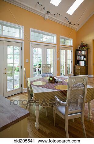 Stock Image - Dining Table in Kitchen. Fotosearch