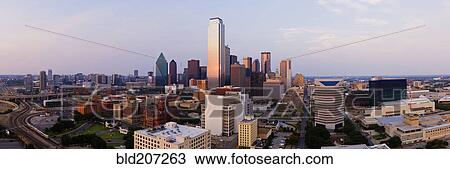 Downtown Dallas at Sunset View Large Photo Image Stock Image - Downtown Dallas at Sunset. Fotosearch