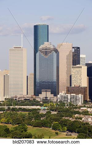 Stock Image - Downtown Houston Office Buildings. Fotosearch