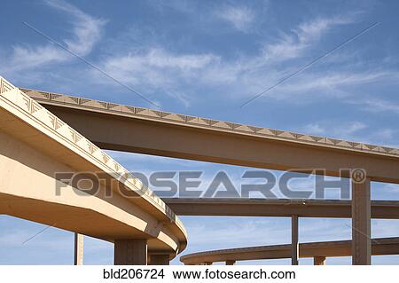 Elevated Freeway Overpasses View Large Photo Image Picture - Elevated Freeway Overpasses. Fotosearch
