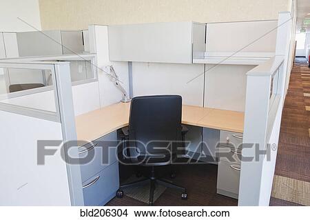 Picture - Empty Office Cubicle. Fotosearch