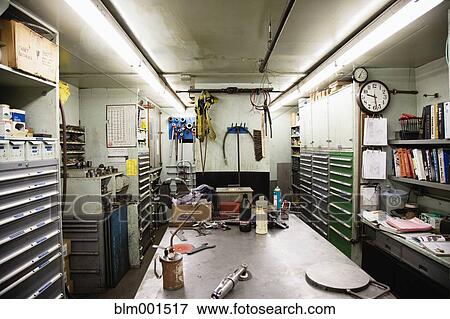 Stock Photo - Empty workshop. Fotosearch