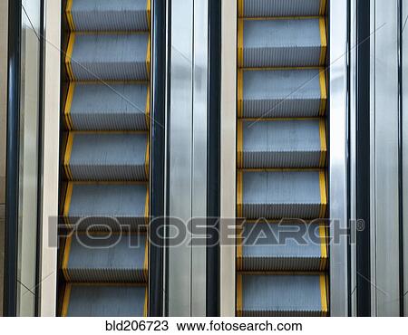 Stock Image - Escalators. Fotosearch