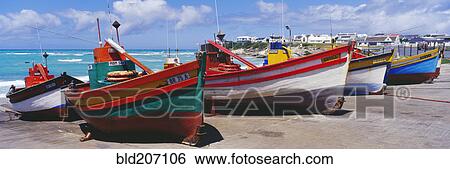 Stock Photograph - Fishing Boats at Arniston. Fotosearch