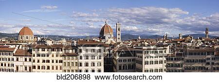 Stock Photo - Florence Skyline with Cathedral in Background. Fotosearch