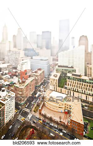 Stock Image - Foggy Cityscape. Fotosearch