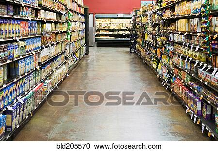 Stock Image - Grocery Store Isle. Fotosearch
