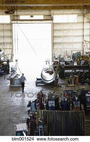 Picture - High angle view of warehouse. Fotosearch