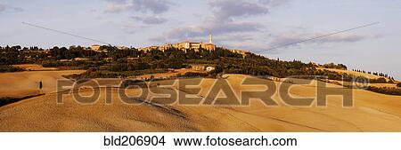 Hill Town of Pienza View Large Photo Image Picture - Hill Town of Pienza. Fotosearch