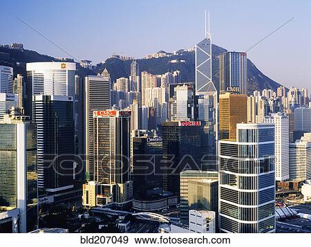 Stock Photo - Hong Kong Skyline at Sunrise. Fotosearch