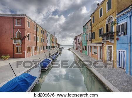 Stock Photograph - Houses along canal, Venice, Italy. Fotosearch