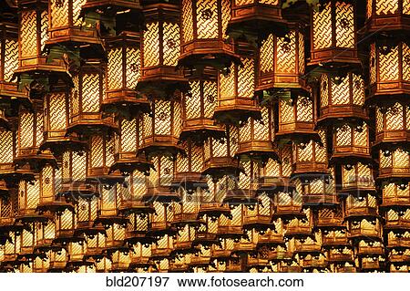Illuminated hanging lanterns, Honshu island, Japan, Asia View Large Photo Image Stock Photo - Illuminated hanging lanterns, Honshu island, Japan, Asia. Fotosearch