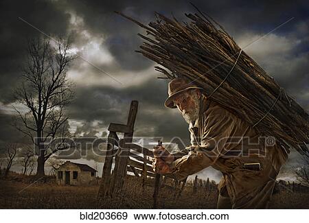 Illustration of Caucasian man carrying wood bundle on back View Large Photo Image Stock Photo - Illustration of Caucasian man carrying wood bundle on back. Fotosearch