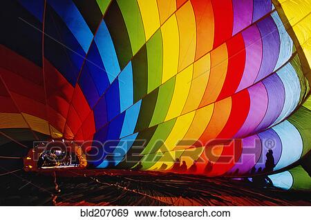 Stock Photo - Inflating a Hot Air Balloon. Fotosearch