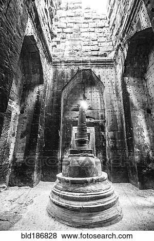 Stock Photo - Interior of ancient temple at Angkor Wat, Siem Reap, Cambodia. Fotosearch