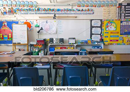 Stock Photograph - Kindergarten classroom. Fotosearch