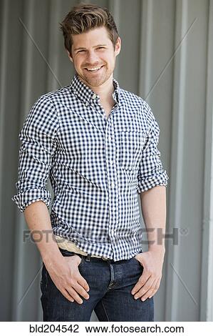 Man smiling outdoors View Large Photo Image Stock Image - Man smiling outdoors. Fotosearch