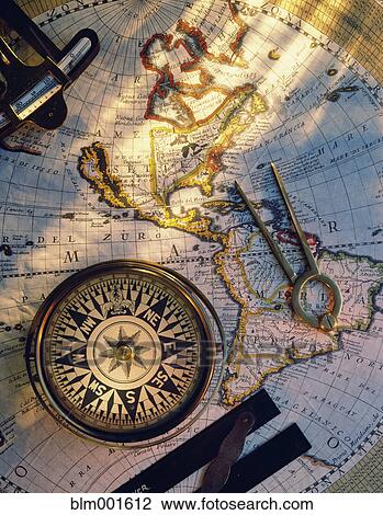 Map of globe with nautical navigation devices View Large Photo Image Stock Image - Map of globe with nautical navigation devices. Fotosearch