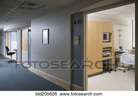 Stock Photograph - Medical Room and Hallway. Fotosearch