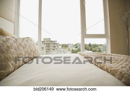 Stock Photo - Monochromatic Bedroom. Fotosearch