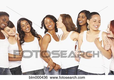 Multi-ethnic women laughing View Large Photo Image Stock Photograph - Multi-ethnic women laughing. Fotosearch