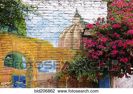 Stock Image - Mural on Building. Fotosearch