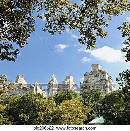Office Buildings from Central Park View Large Photo Image Stock Image - Office Buildings from Central Park. Fotosearch